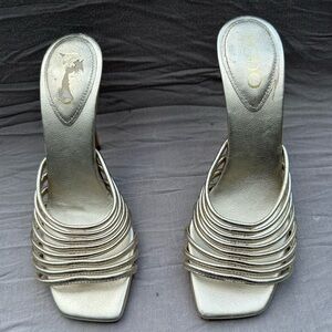 RODO | Gold Mule Sandals | Size IT39 / US9 | SAMPLE